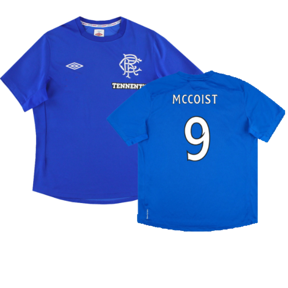 '12-'13 Rangers Home (Excellent) (Mccoist 9) Polyester Made By: Umbro Men's Blue Medium