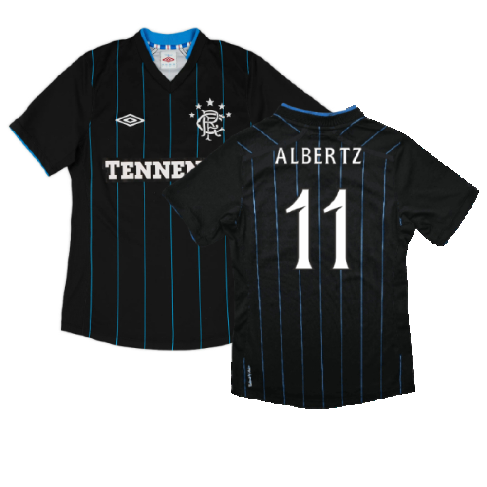 '12-'13 Rangers Third (Excellent) (Albertz 11) Polyester Made By: Umbro Men's Black Xxl