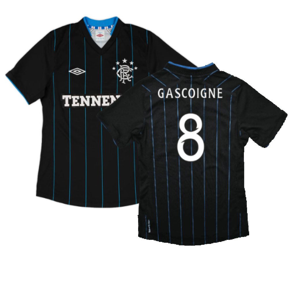 '12-'13 Rangers Third (Excellent) (Gascoigne 8) Polyester Made By: Umbro Men's Black Xxl