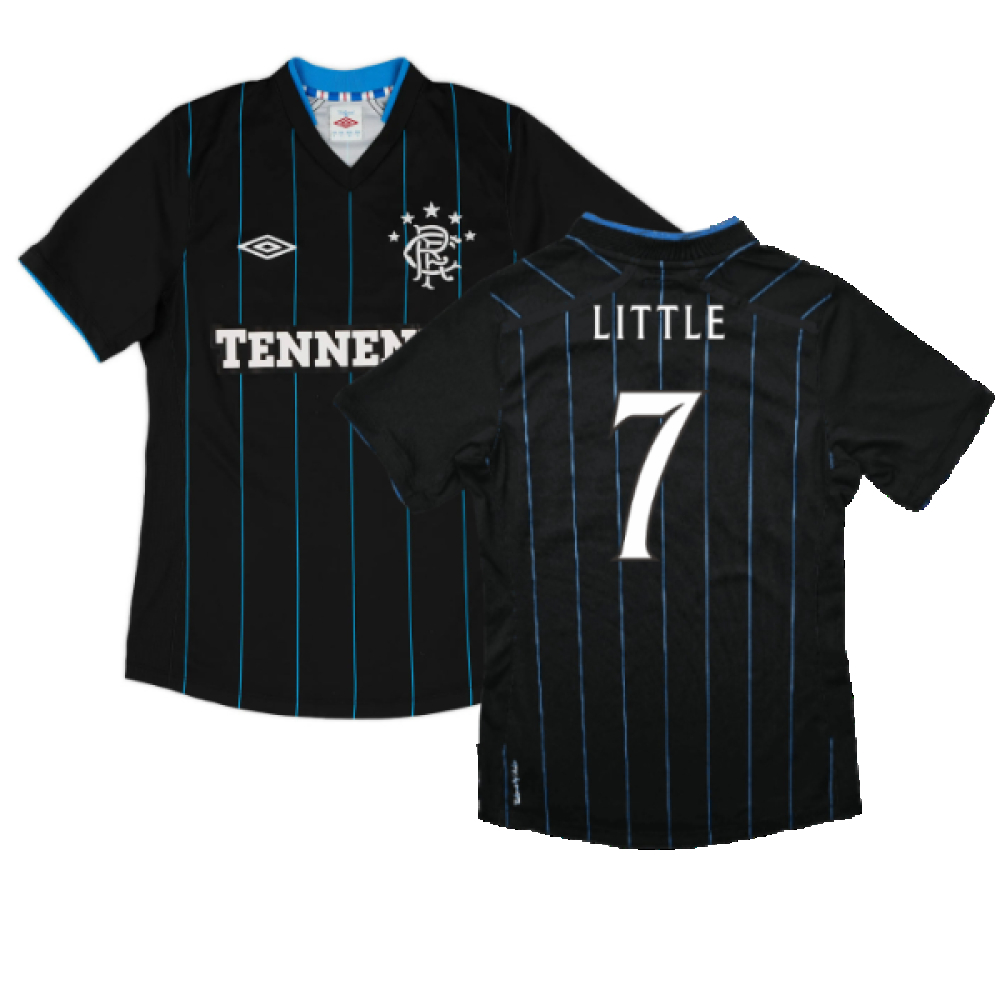 '12-'13 Rangers Third (Excellent) (Little 7) Polyester Made By: Umbro Men's Black Xxl