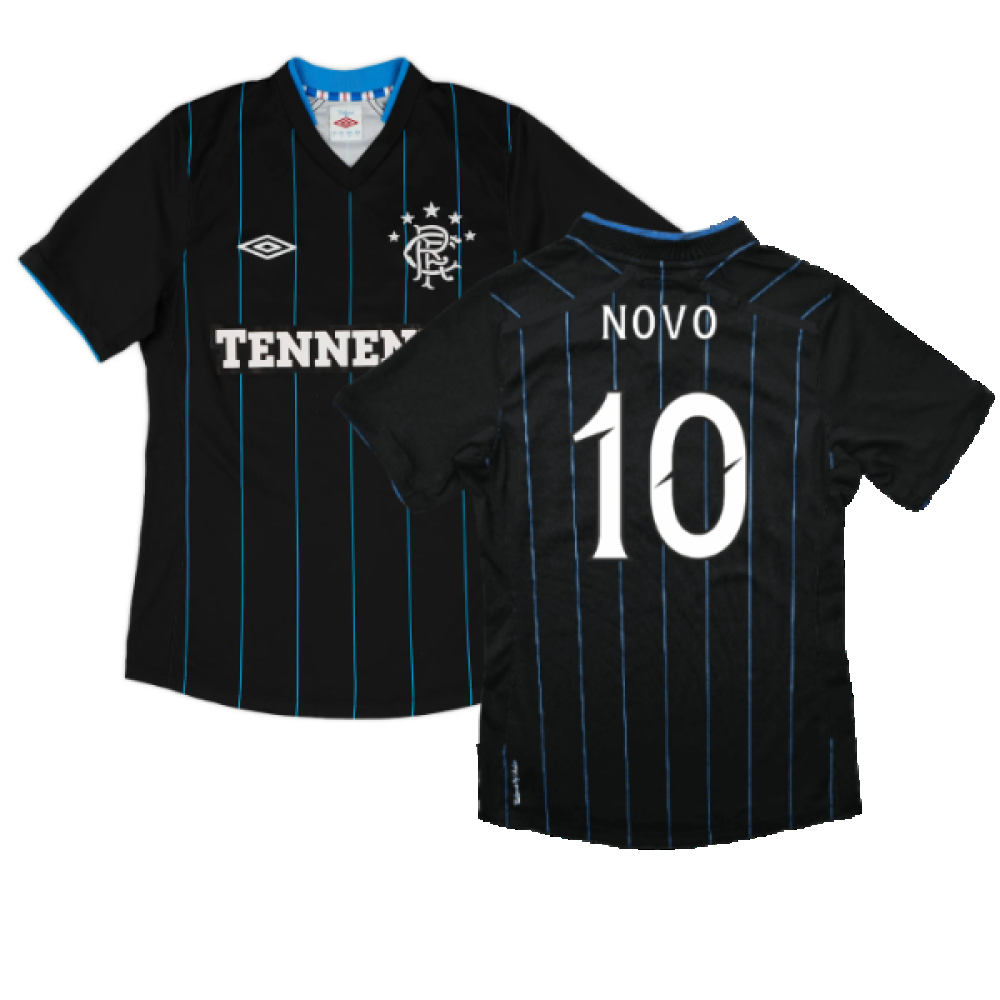 '12-'13 Rangers Third (Excellent) (Novo 10) Polyester Made By: Umbro Men's Black Xxl