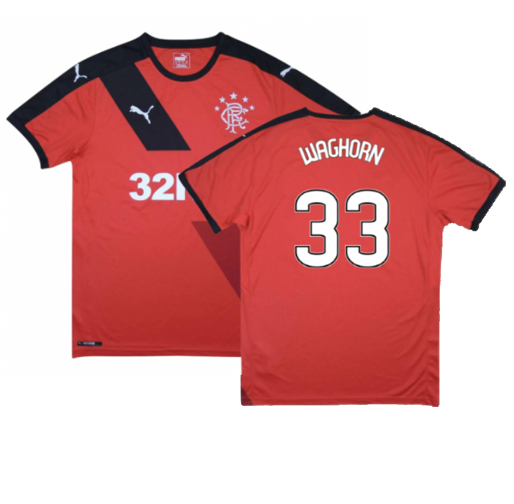 '15-'16 Rangers Away Shirt (S) (Mint) (Waghorn 33) Polyester Made By: Puma Men's Red Small