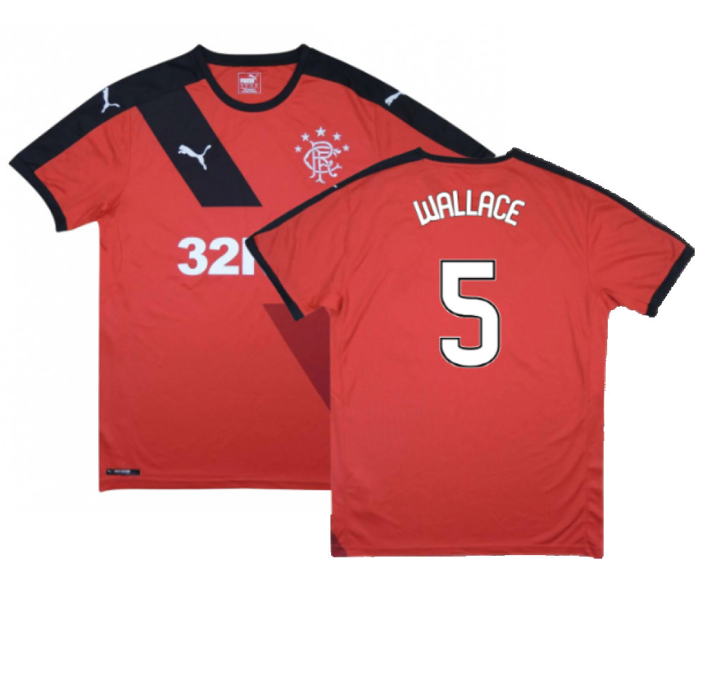 '15-'16 Rangers Away Shirt (S) (Mint) (Wallace 5) Polyester Made By: Puma Men's Red Small