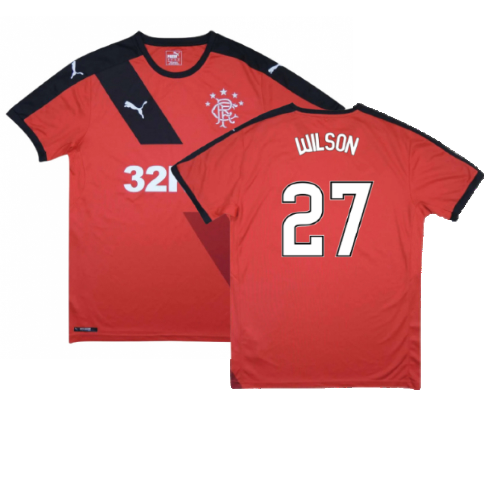 '15-'16 Rangers Away Shirt (S) (Mint) (Wilson 27) Polyester Made By: Puma Men's Red Small