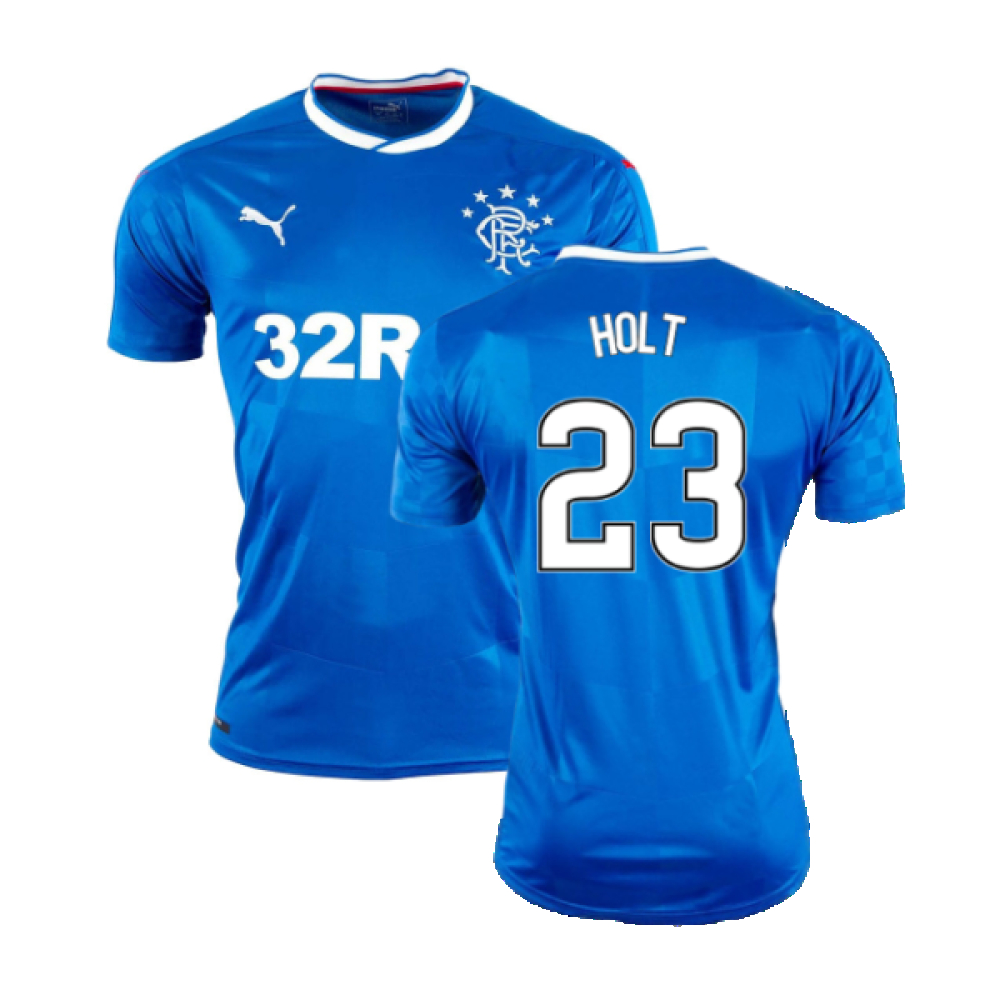 '16-'17 Rangers Home Shirt ) (Very Good) (Holt 23) Polyester Made By: Puma Men's Blue Extra Large