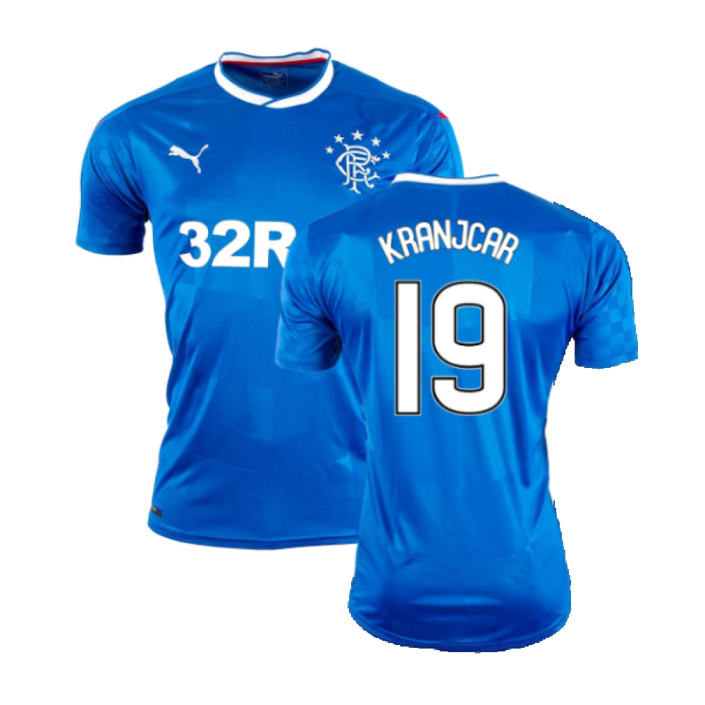 '16-'18 Rangers Home Shirt ) (Mint) (Kranjcar 19) Polyester Made By: Puma Men's Blue Extra Large