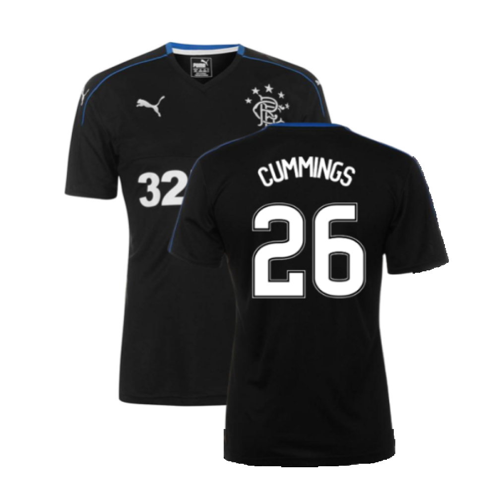 '17-'18 Rangers Third Shirt ) (Mint) (Cummings 26) Polyester Made By: Puma Men's Black Xxl