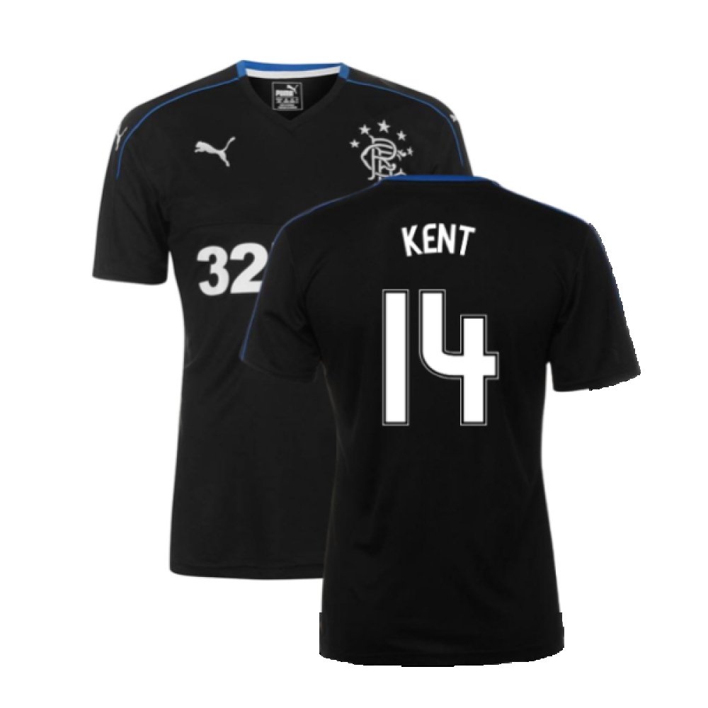 '17-'18 Rangers Third Shirt ) (Mint) (Kent 14) Polyester Made By: Puma Men's Black Xxl