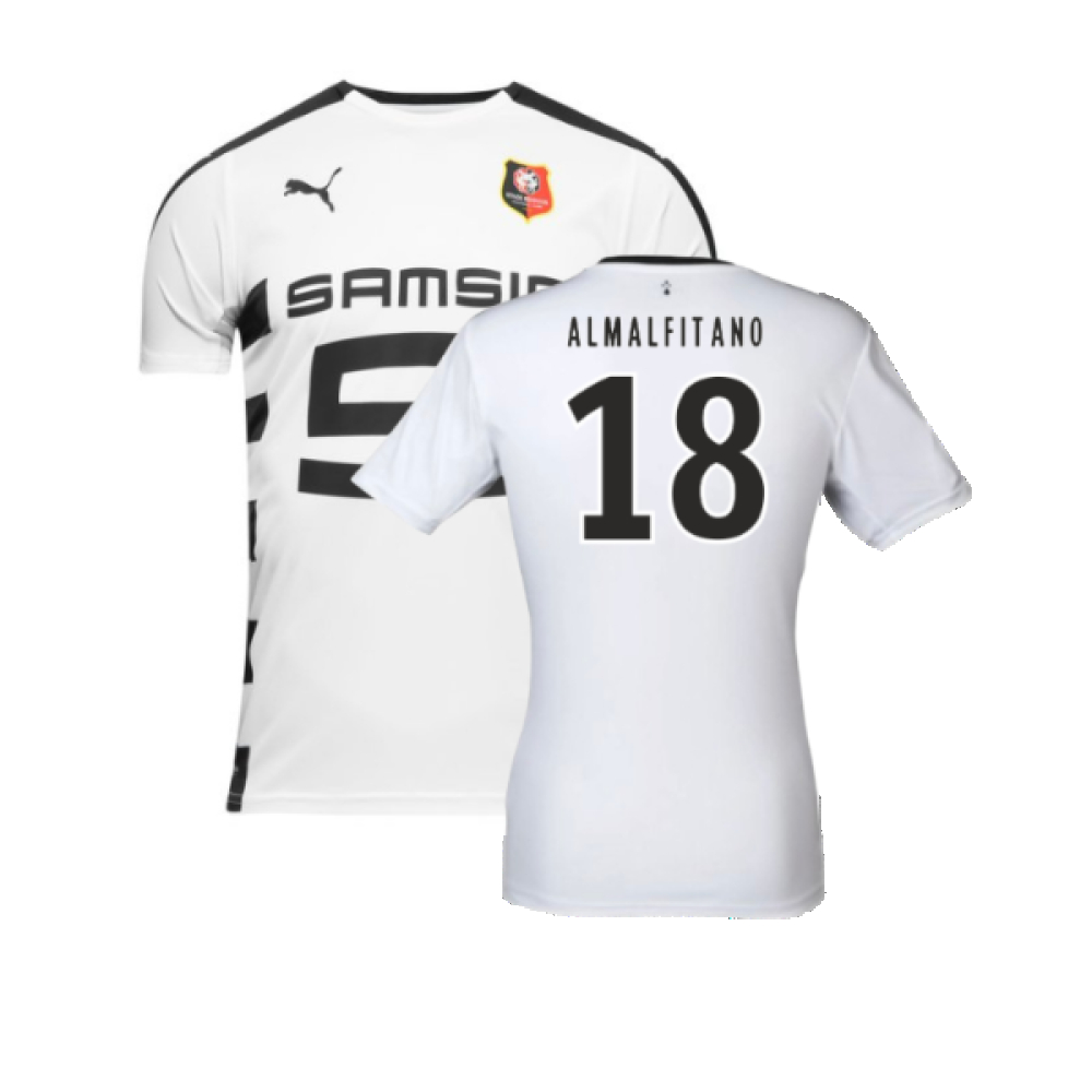 '16-'17 Rennes Away Shirt ) (Mint) (Almalfitano 18) Polyester Made By: Puma Men's White 3XL