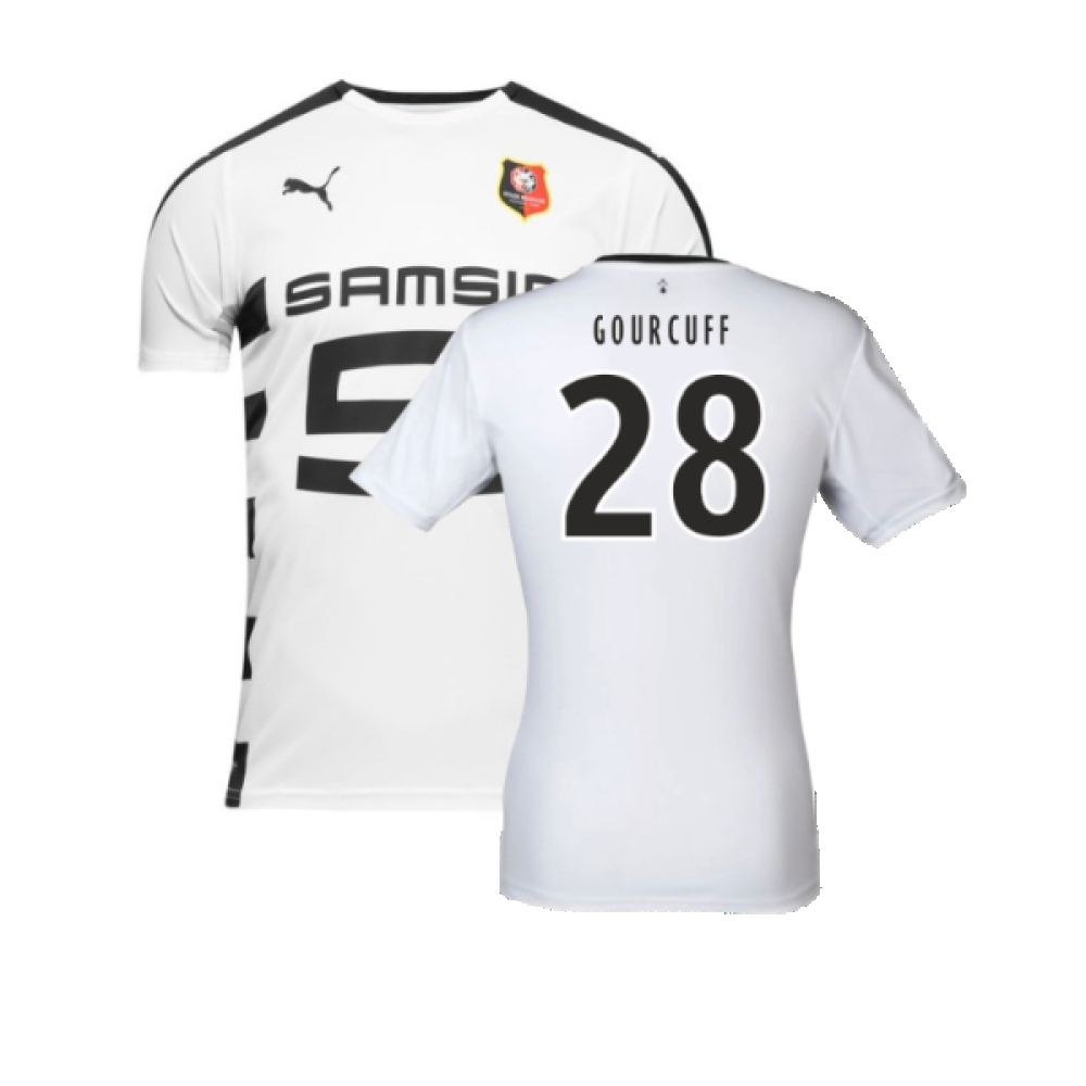 '16-'17 Rennes Away Shirt ) (Mint) (Gourcuff 28) Polyester Made By: Puma Men's White 3XL