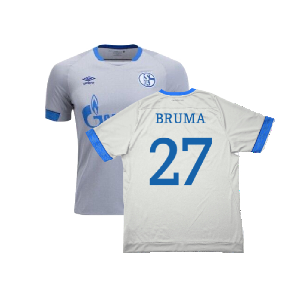 '18-'19 Schalke Away Shirt (Excellent) (Bruma 27) Polyester Schalke 04 Made By: Umbro Men's Grey Small