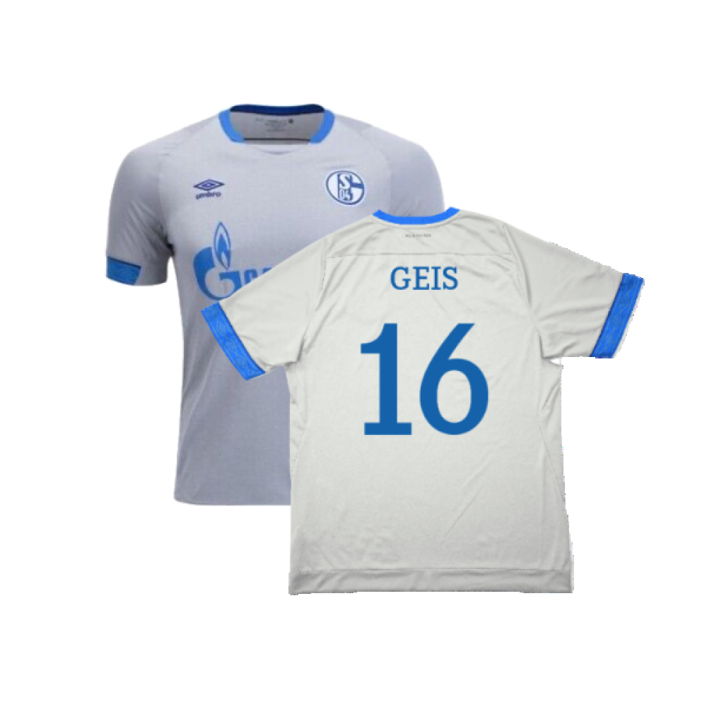 '18-'19 Schalke Away Shirt (Excellent) (Geis 16) Polyester Schalke 04 Made By: Umbro Men's Grey Small