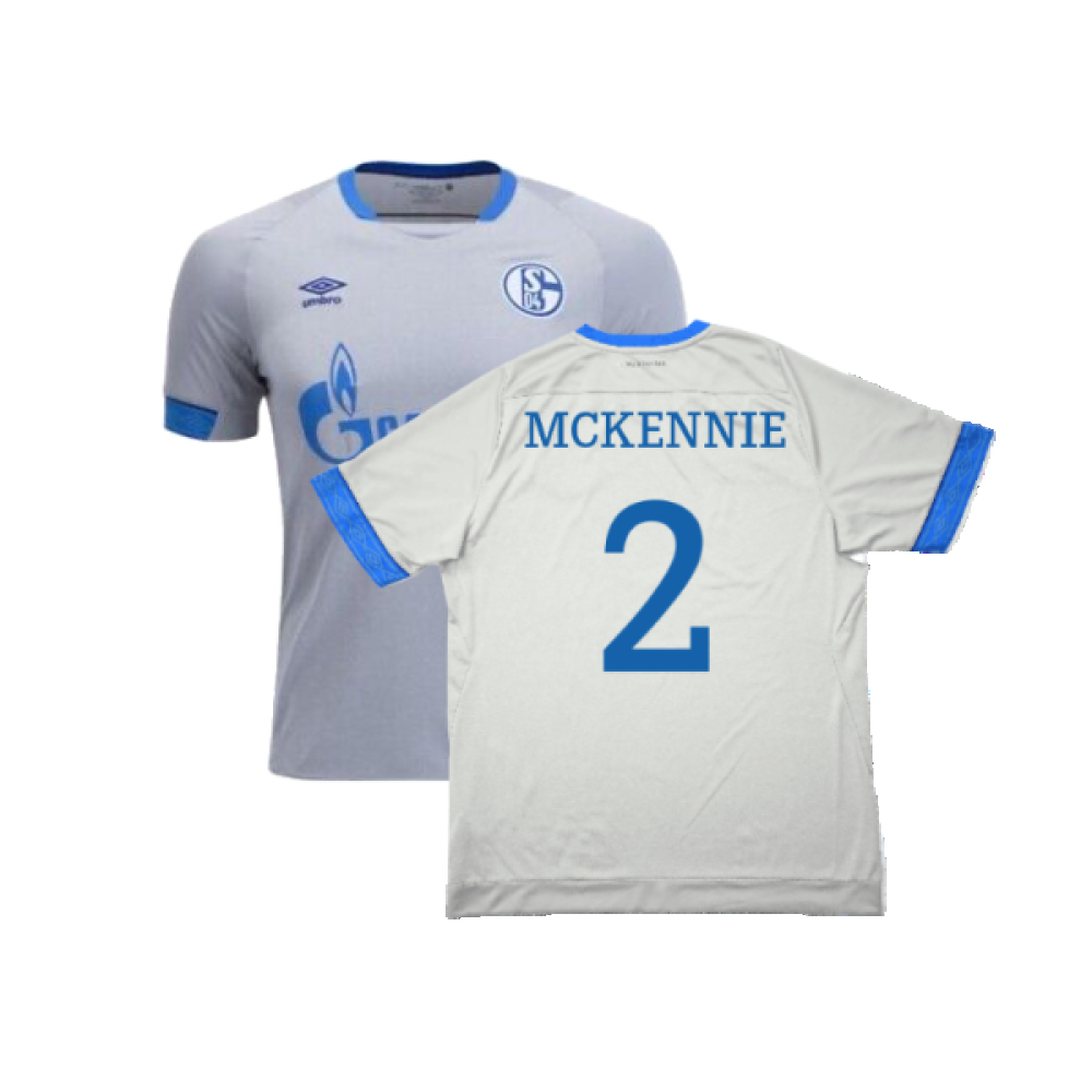 '18-'19 Schalke Away Shirt (Excellent) (Mckennie 2) Polyester Schalke 04 Made By: Umbro Men's Grey Small