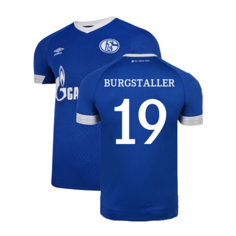 '18-'19 Schalke Home Shirt ) (Excellent) (Burgstaller 19) Polyester Schalke 04 Made By: Umbro Men's Blue Xxl