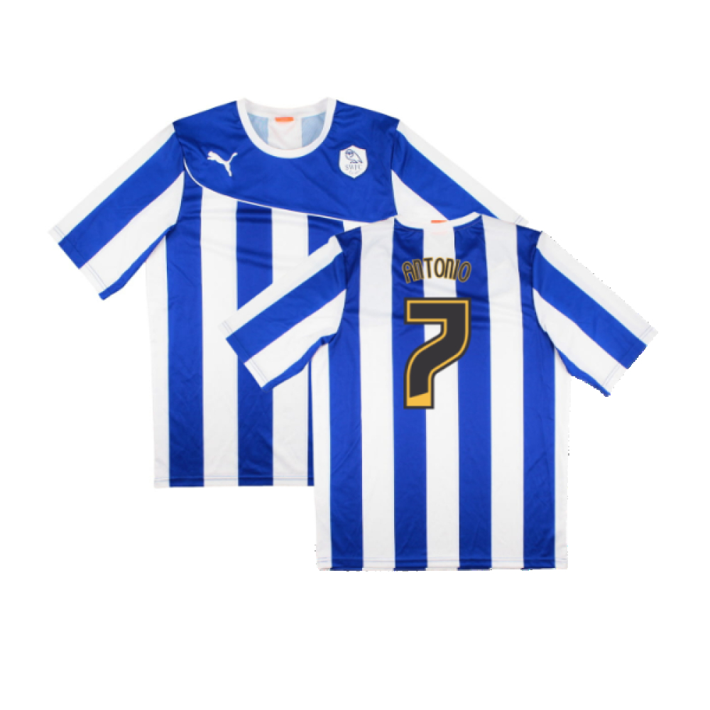'13-'14 Sheffield Wednesday Home Shirt (Sponsorless) (S) (Excellent) (Antonio 7) Polyester Luca Toni Made By: Puma Men's Blue Small