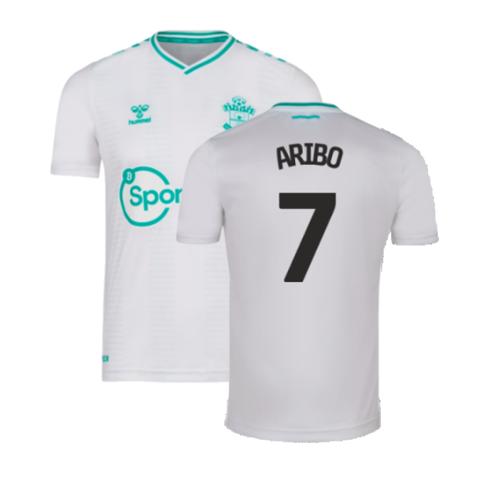 '23-'24 Southampton Away Shirt (S) (Excellent) (Aribo 7) Polyester Made By: Hummel Men's White Small
