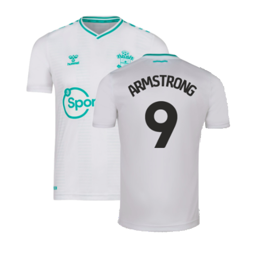 '23-'24 Southampton Away Shirt (S) (Excellent) (Armstrong 9) Polyester Made By: Hummel Men's White Small