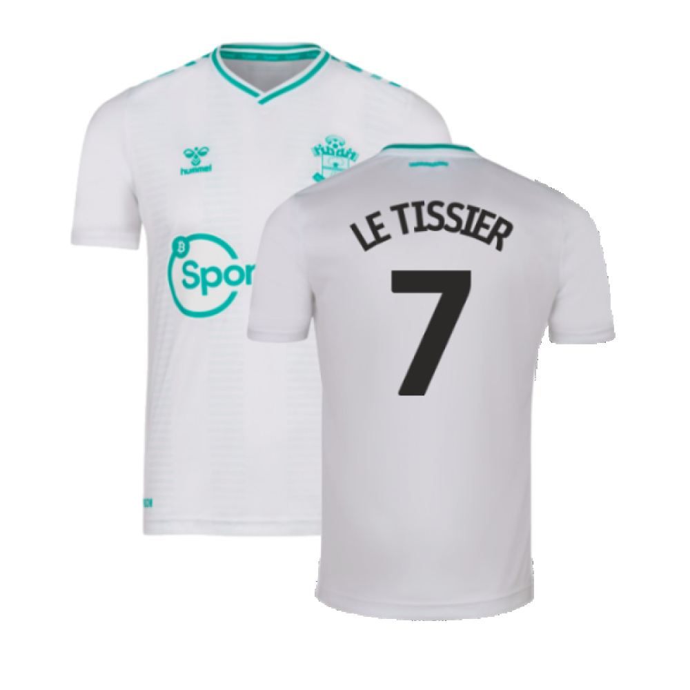 '23-'24 Southampton Away Shirt (S) (Excellent) (Le Tissier 7) Polyester Made By: Hummel Men's White Small