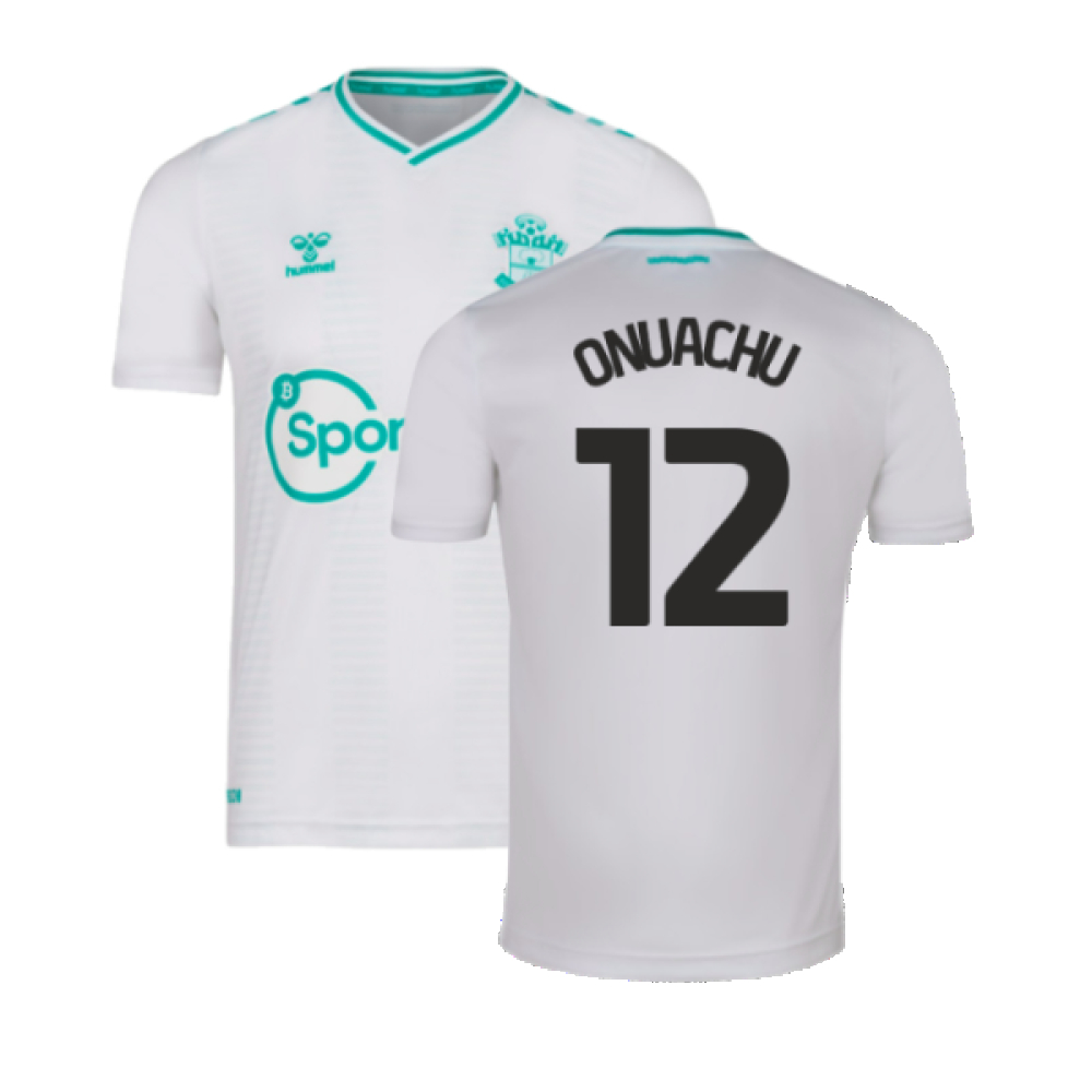 '23-'24 Southampton Away Shirt (S) (Excellent) (Onuachu 12) Polyester Made By: Hummel Men's White Small