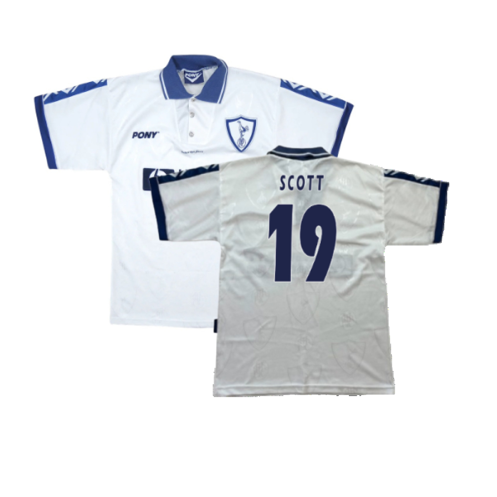 '95-'97 Tottenham Home Shirt (S) (Very Good) (Scott 19) Polyester Made By: Pony Men's White Small