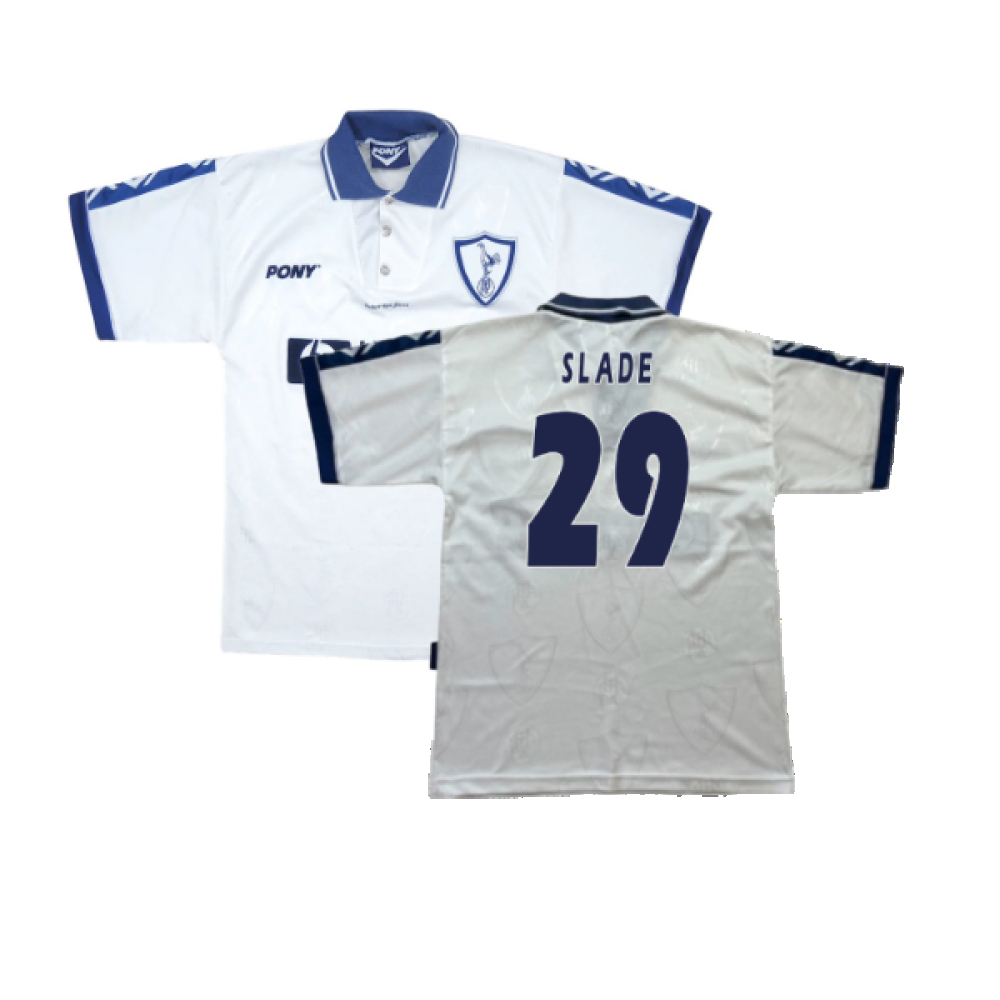 '95-'97 Tottenham Home Shirt (S) (Very Good) (Slade 29) Polyester Made By: Pony Men's White Small