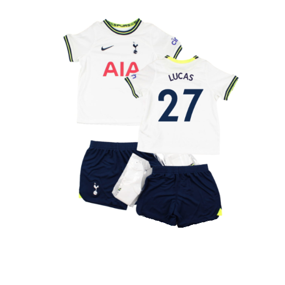 '22-'23 Tottenham Home Infant Kit (Sb) (Very Good) (Lucas 27) Adults Polyester Made By: Nike Unisex Infant White Small