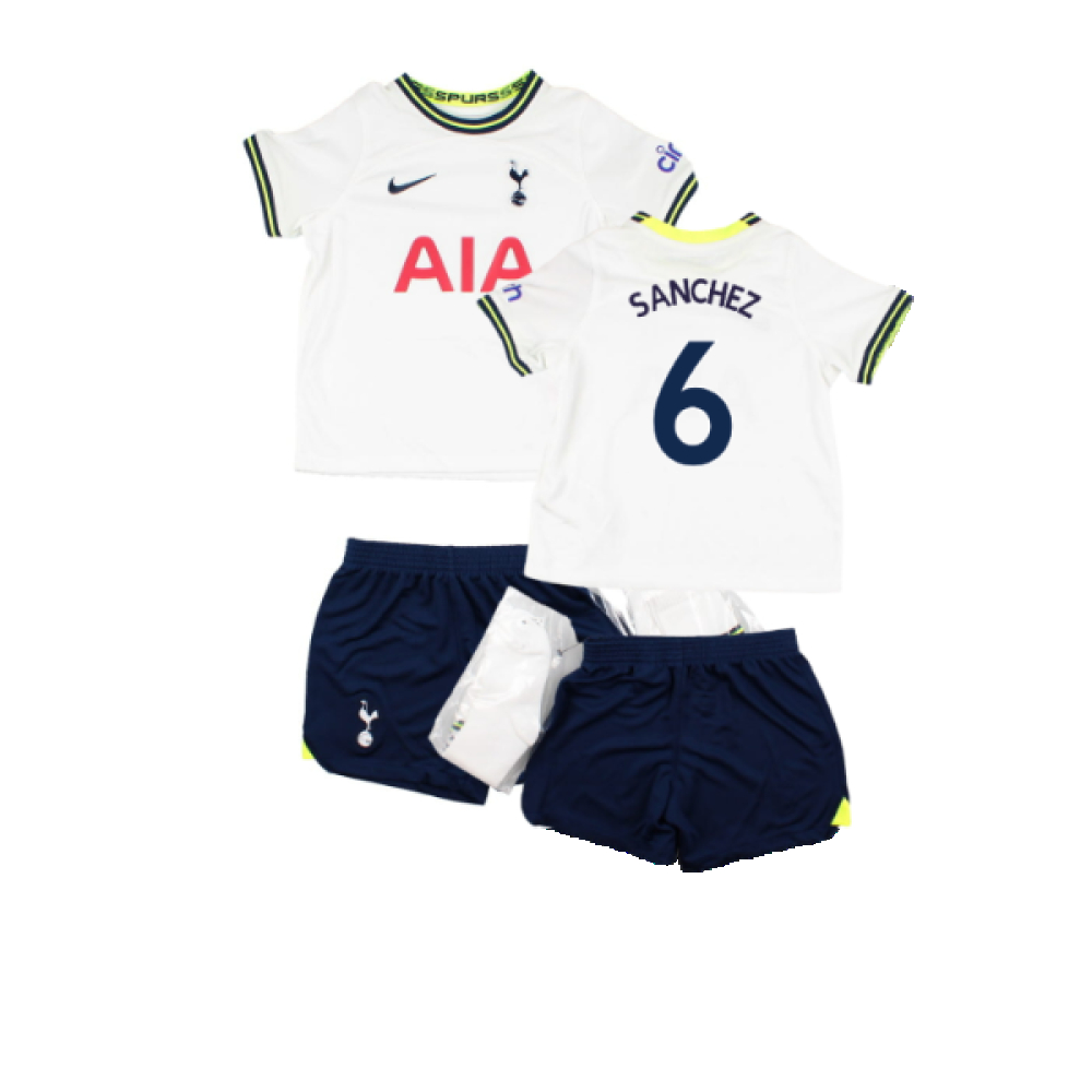 '22-'23 Tottenham Home Infant Kit (Sb) (Excellent) (Sanchez 6) Adults Polyester Made By: Nike Unisex Infant White Small