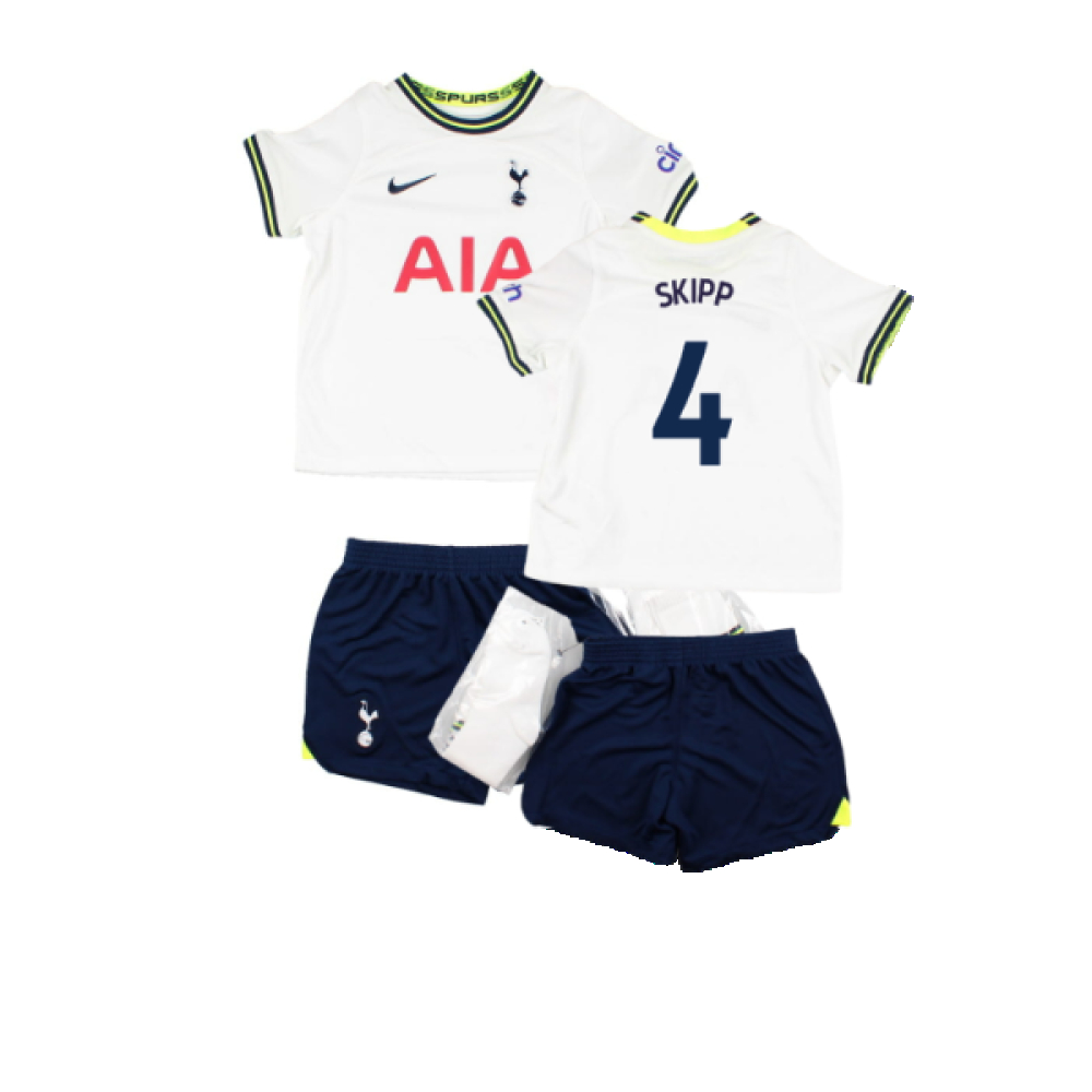 '22-'23 Tottenham Home Infant Kit (Sb) (Very Good) (Skipp 4) Adults Polyester Made By: Nike Unisex Infant White Small