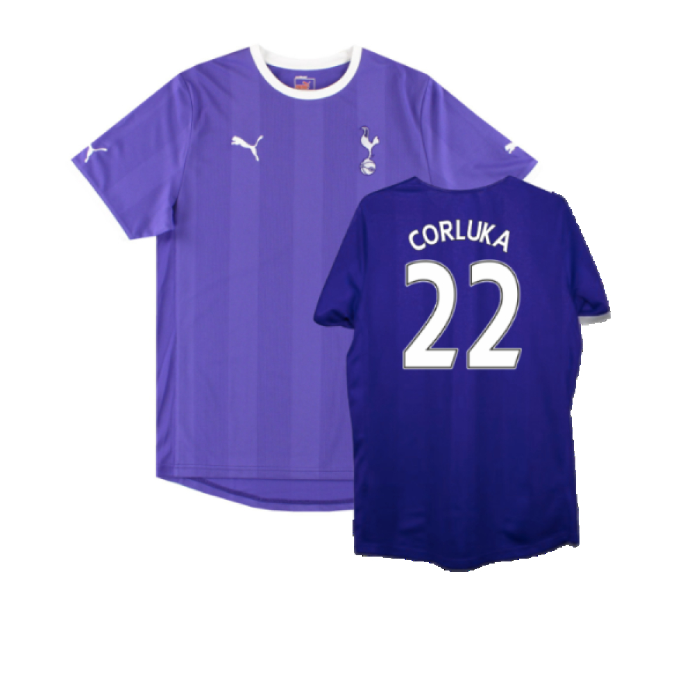 '11-'12 Tottenham Hotspur Sponsorless Away Shirt ) (Bnwt) (Corluka 22) Polyester Made By: Puma Men's Purple Extra Large