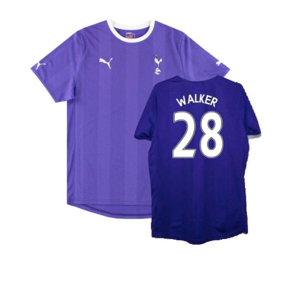'11-'12 Tottenham Hotspur Sponsorless Away Shirt ) (Bnwt) (Walker 28) Polyester Made By: Puma Men's Purple Extra Large