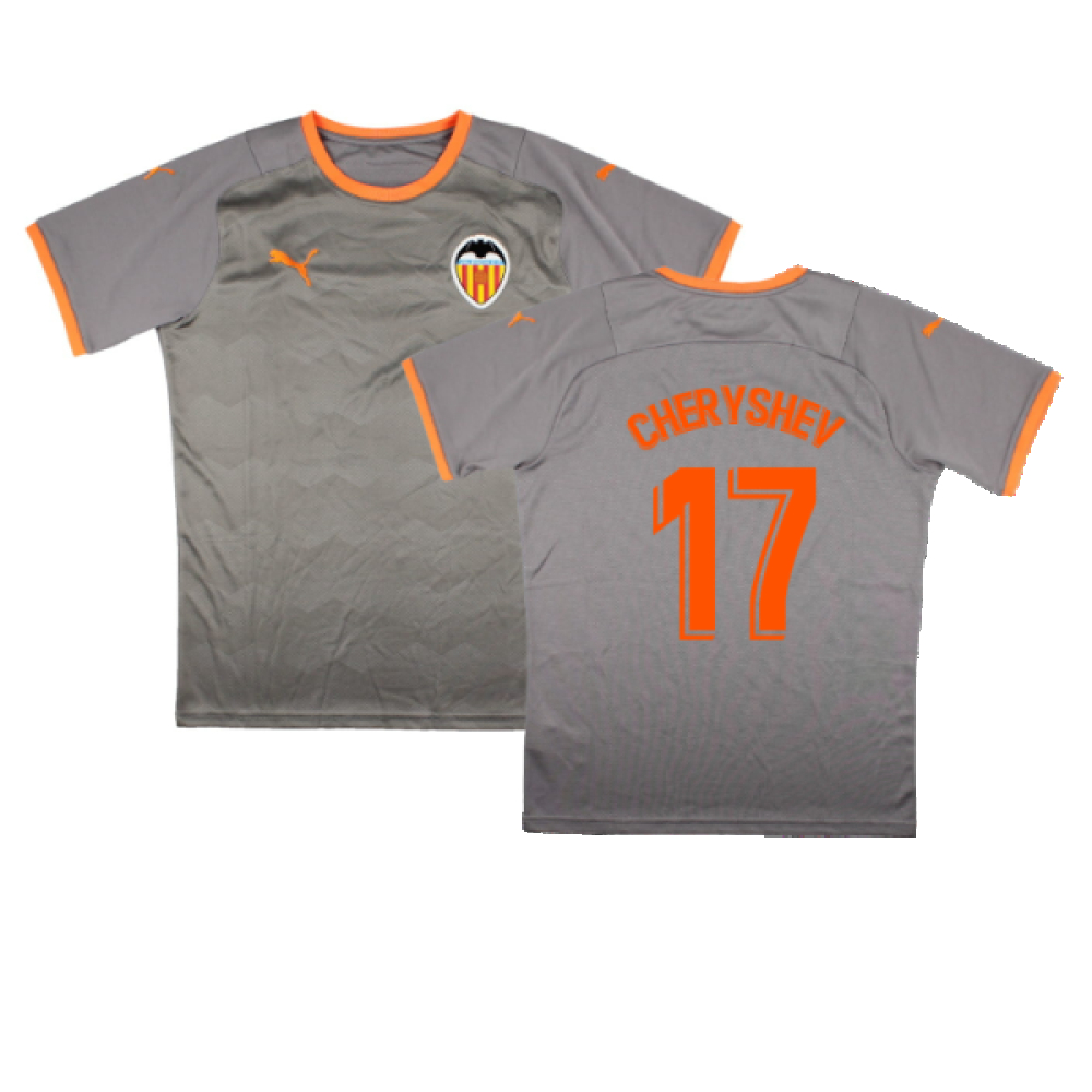 '21-'22 Valencia Fourth Shirt (Sponsorless) (M) (Mint) (Cheryshev 17) Polyester Made By: Puma Men's Grey Medium