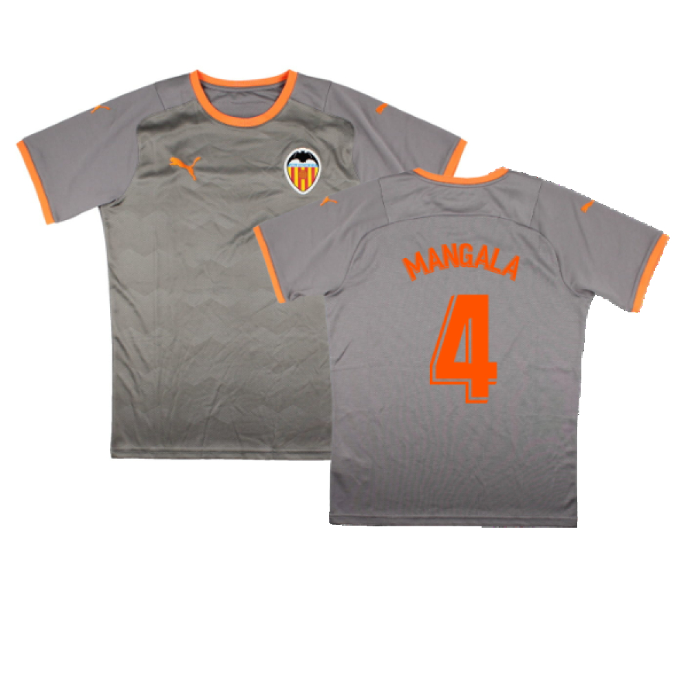 '21-'22 Valencia Fourth Shirt (Sponsorless) (M) (Mint) (Mangala 4) Polyester Made By: Puma Men's Grey Medium