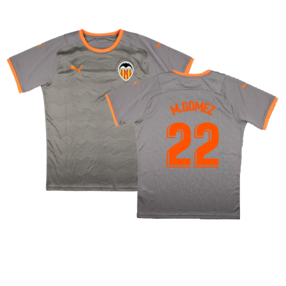 '21-'22 Valencia Fourth Shirt (Sponsorless) (M) (Mint) (M.gomez 22) Polyester Made By: Puma Men's Grey Medium