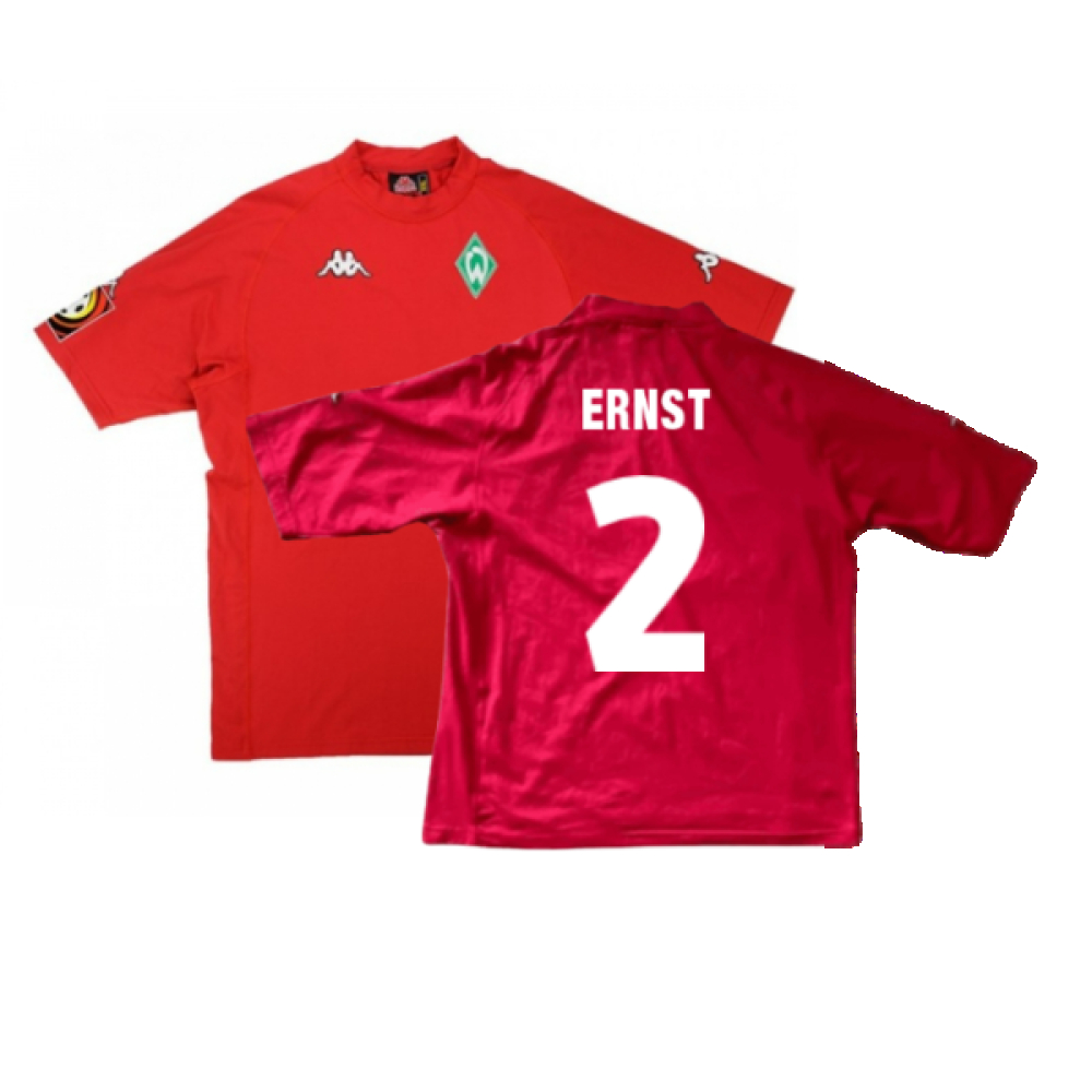 '01-'03 Werder Bre Third Shirt (Excellent) (Ernst 2) Polyester Made By: Kappa Men's Orange Small