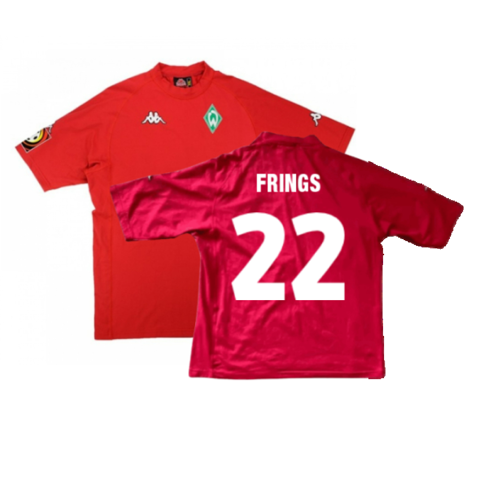 '01-'03 Werder Bre Third Shirt (Excellent) (Frings 22) Polyester Made By: Kappa Men's Orange Small