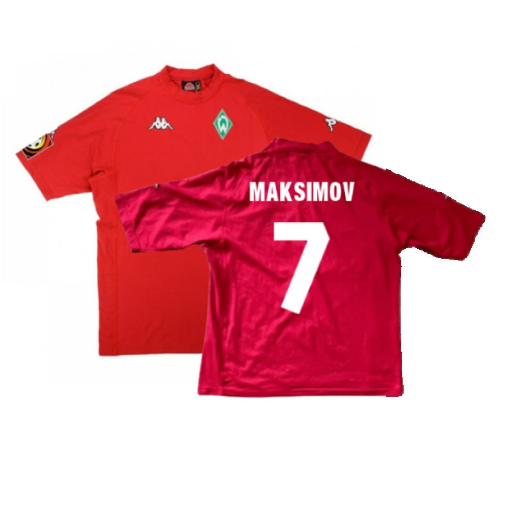 '01-'03 Werder Bre Third Shirt (Excellent) (Maksimov 7) Polyester Made By: Kappa Men's Orange Small