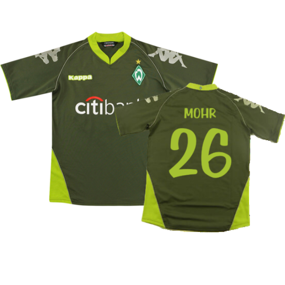 '07-'08 Werder Bre Away Shirt (S) Frings #22 (Very Good) (Mohr 26) Polyester Made By: Kappa Men's Green Small